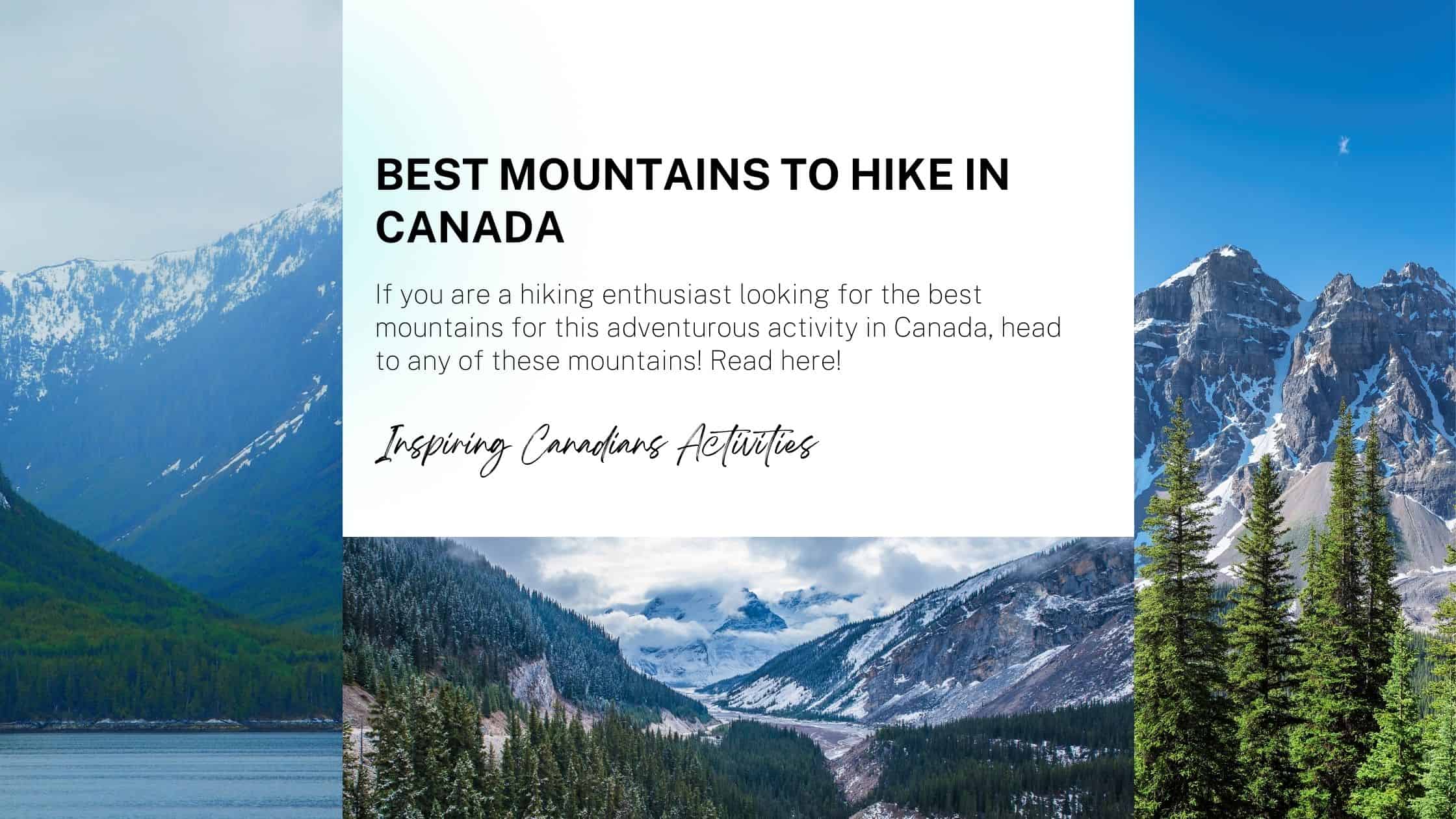 Best mountains to hike in Canada